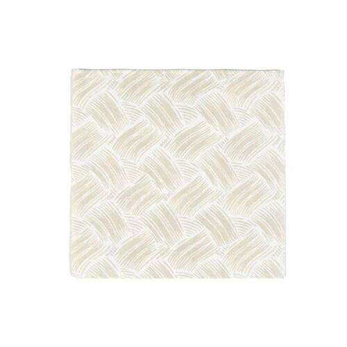 Caspari Paper Cocktail Napkin Pack/15 Basketry Flax