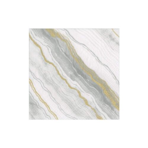 Caspari Paper Cocktail Napkin Pack/20 Marble