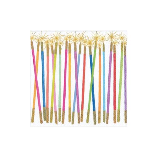 Caspari Paper Cocktail Napkin Pack/20 Party Candles