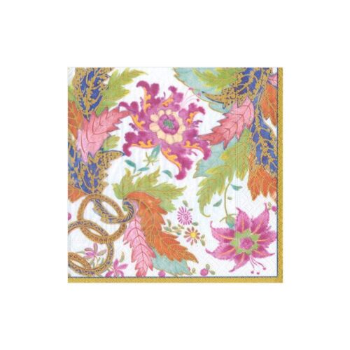 Caspari Paper Cocktail Napkin Pack/20 Tobacco Leaf