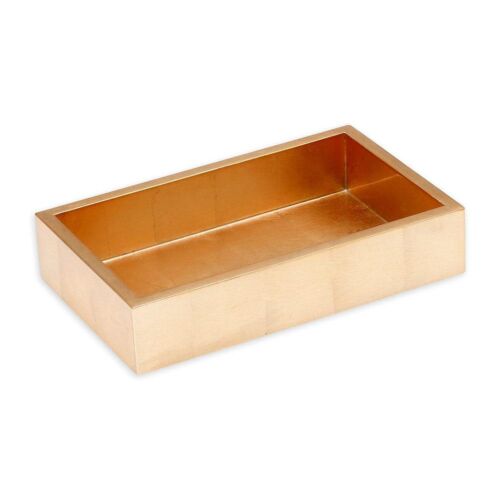 Caspari Paper Guest Towel Napkin Holder Lacquer Gold