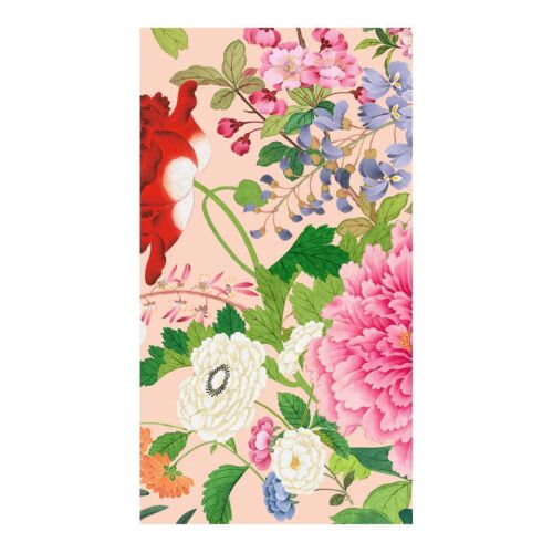 Caspari Paper Guest Towel Napkin Pack/15 A Profusion Of Flowers Shell Pink
