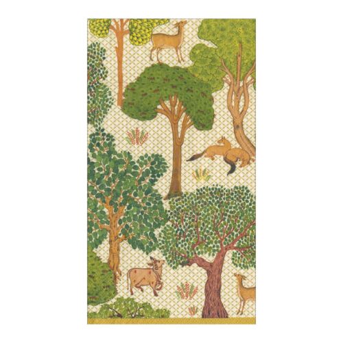 Caspari Paper Guest Towel Napkin Pack/15 Arcadian Forest 