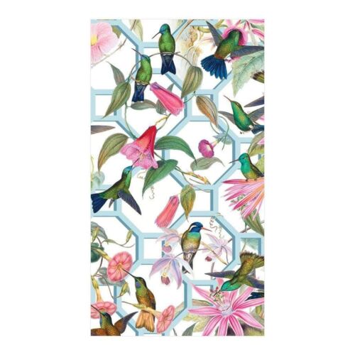 Caspari Paper Guest Towel Napkin Pack/15 Hummingbird Trellis