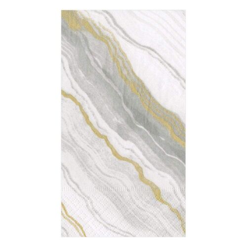 Caspari Paper Guest Towel Napkin Pack/15 Marble