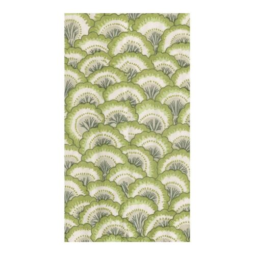 Caspari Paper Guest Towel Napkin Pack/15 Pontchartrain Scallop Green