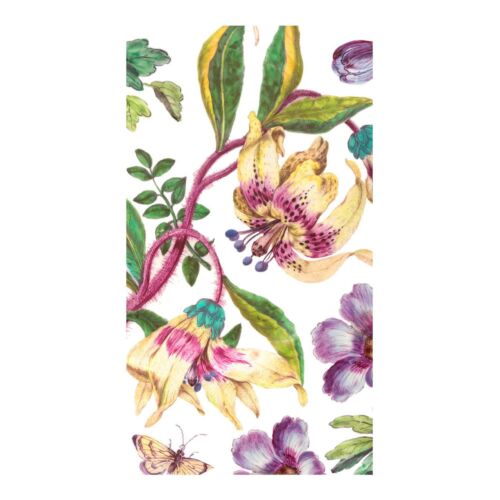 Caspari Paper Guest Towel Napkin Pack/15 Porcelain Blooms Ivory