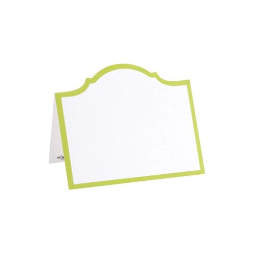 Caspari Place Card Pack/8 Die-Cut Arch Moss Green