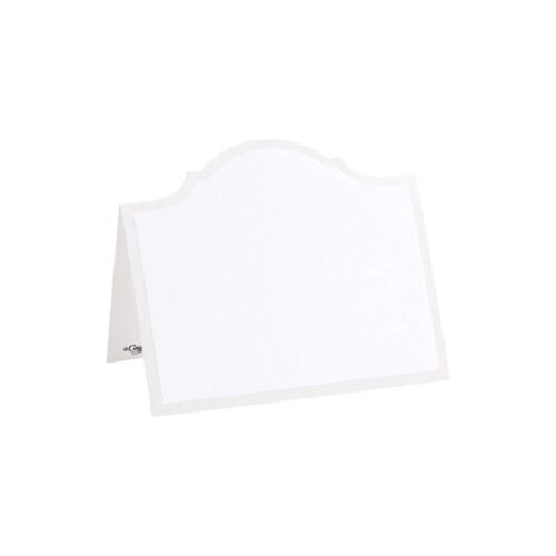 Caspari Place Card Pack/8 Die-Cut Arch Pearl