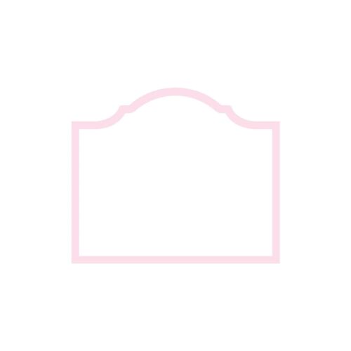 Caspari Place Card Pack/8 Die-Cut Arch Petal Pink