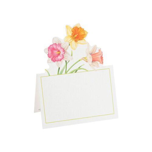 Caspari Place Card Pack/8 Die-Cut Daffodil Waltz