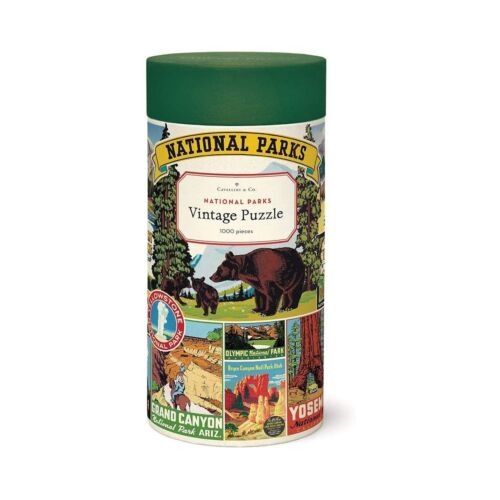 Cavallini Puzzle Antique National Parks Map 1000-Piece