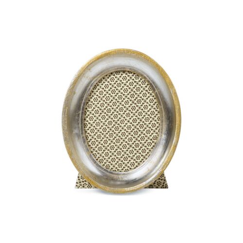  Cavallini Florentine Silver Leaf Oval Frame 3"