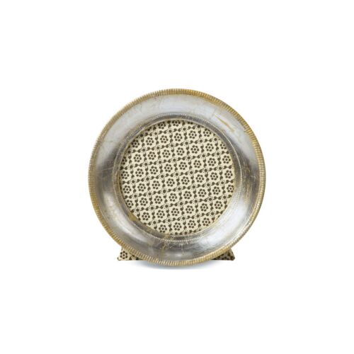  Cavallini Florentine Silver Leaf Round Frame 3"