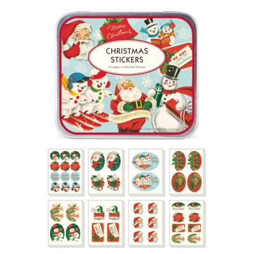 Cavallini Tin Christmas Stickers