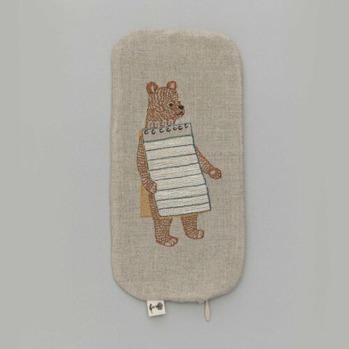 Coral & Tusk Pencil Pouch Bear