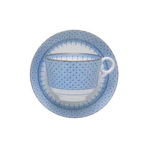 Mottahedeh Lace Cornflower Tea Cup & Saucer