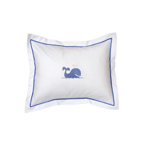 Cotton Boudoir Pillow Cover Blue Whale