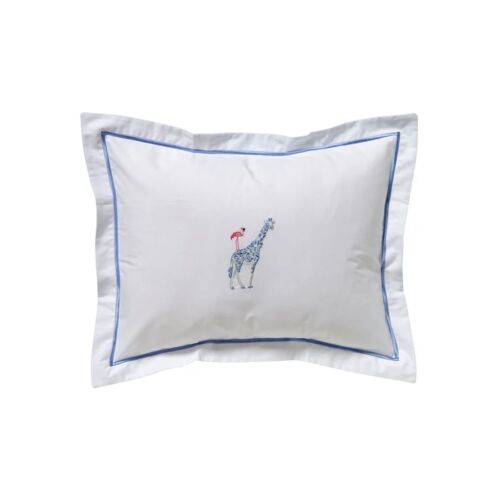 Cotton Boudoir Pillow Cover Giraffe & Flamingo