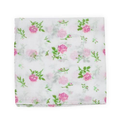 D. Porthault Handkerchief Printed Madeleine Rose