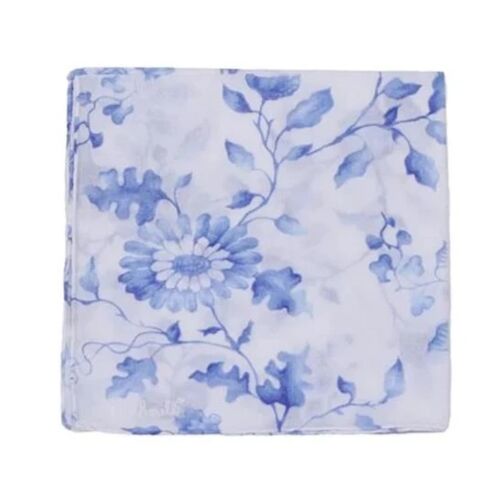 D. Porthault Handkerchief Printed Mers De Chine Blue