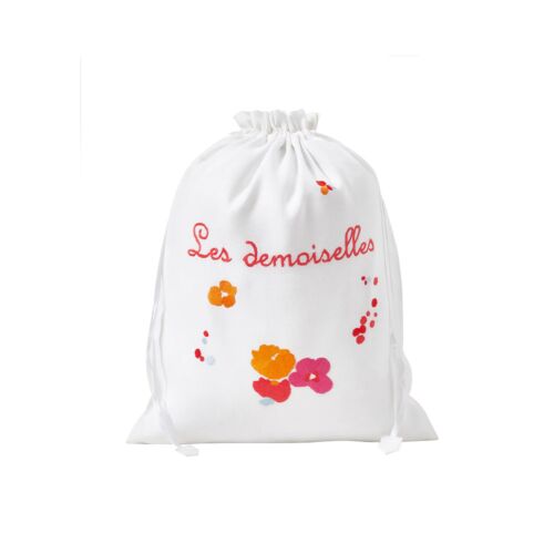 D. Porthault Lingerie Bag Demoiselles Orange Small