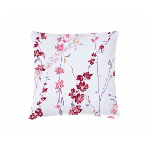 D. Porthault Scented Sachet Percale Brindilles Pink & Burgundy