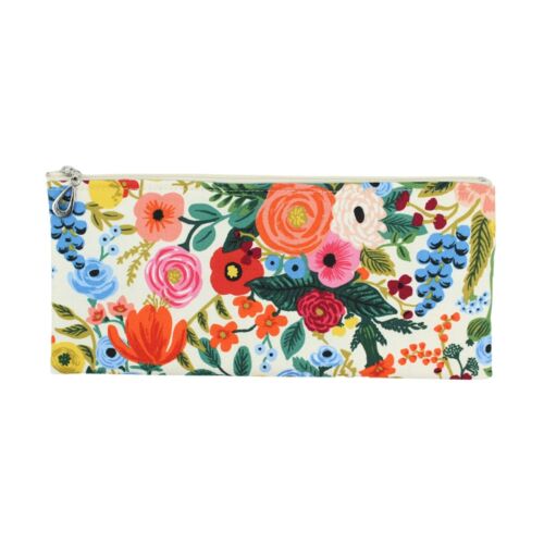 Dana Herbert Brush Pencil Bag Floral on Cream