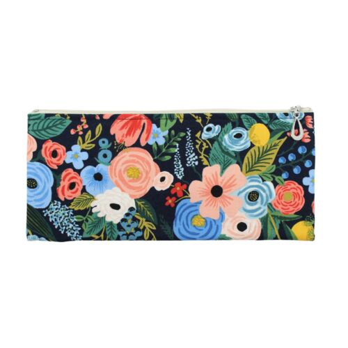 Dana Herbert Brush Pencil Bag Floral on Navy
