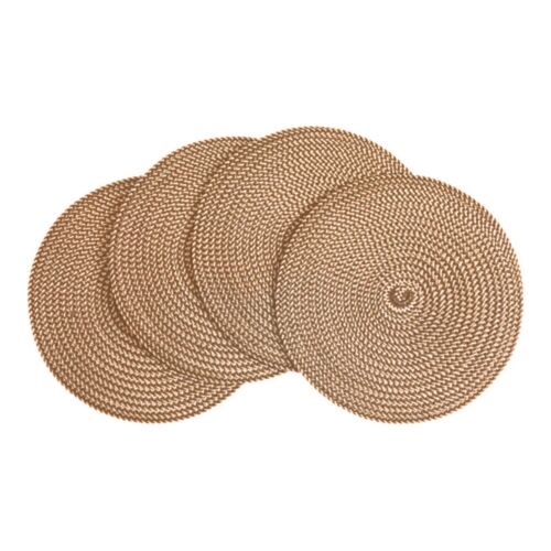 Deborah Rhodes Coaster Linen Braid Burnished Gold