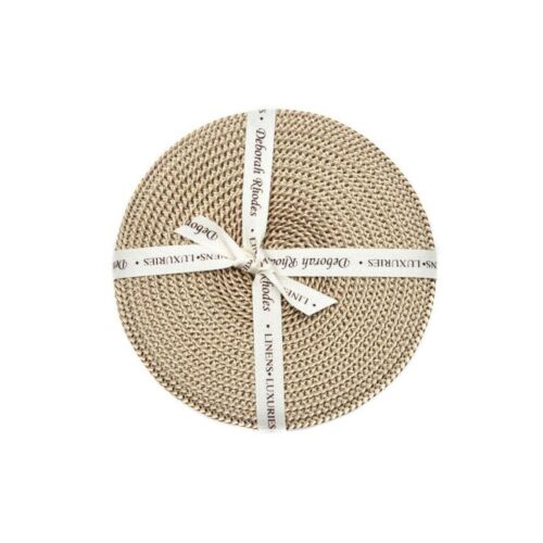 Deborah Rhodes Coaster Linen Braid Cream & Dust