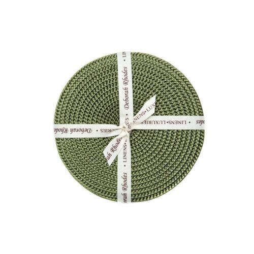Deborah Rhodes Coaster Linen Braid Grass