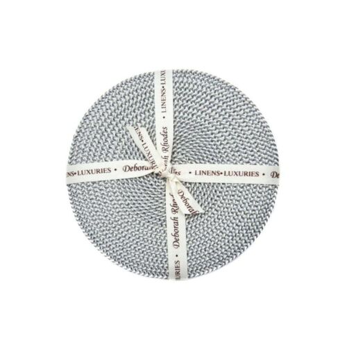 Deborah Rhodes Coaster Linen Braid Grey & Natural