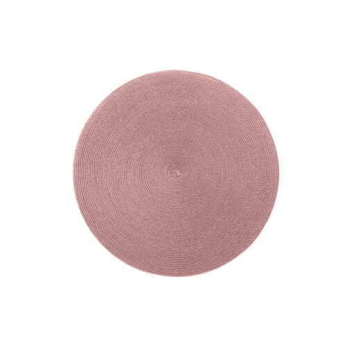 Deborah Rhodes Coaster Linen Braid Natural & Holiday Red