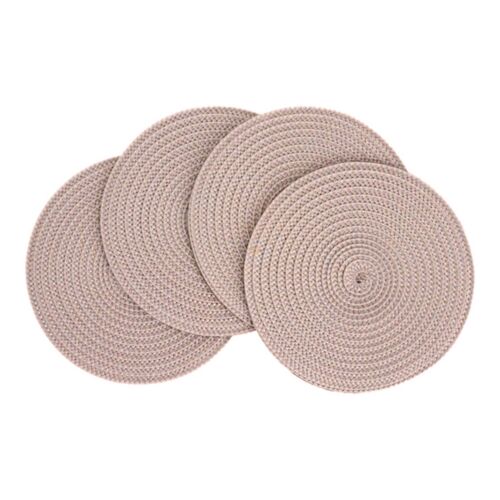 Deborah Rhodes Coaster Linen Braid Silver & Dust
