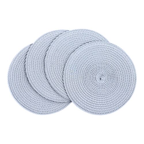 Deborah Rhodes Coaster Linen Braid Silver & French Blue