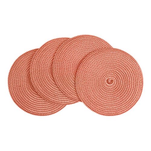 Deborah Rhodes Coaster Linen Braid Terracotta