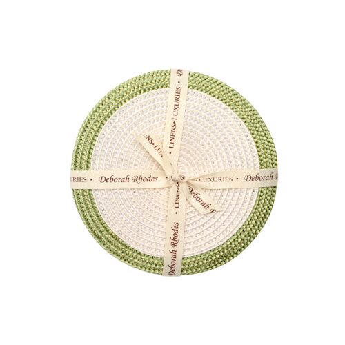 Deborah Rhodes Coaster Mod Border Moss & Canary