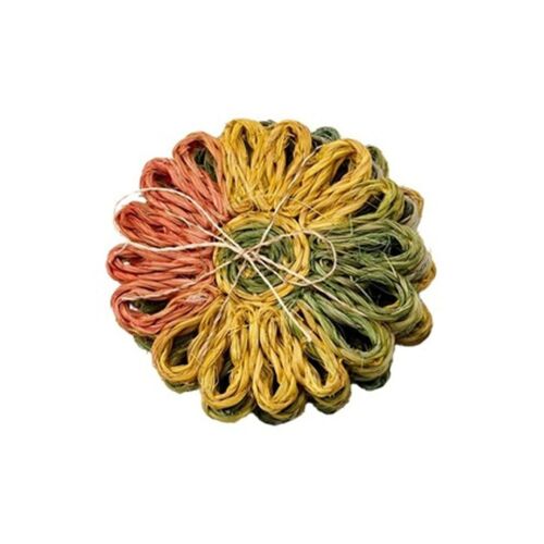 Deborah Rhodes Coaster Set/4 Patchwork Daisy Grass Combo
