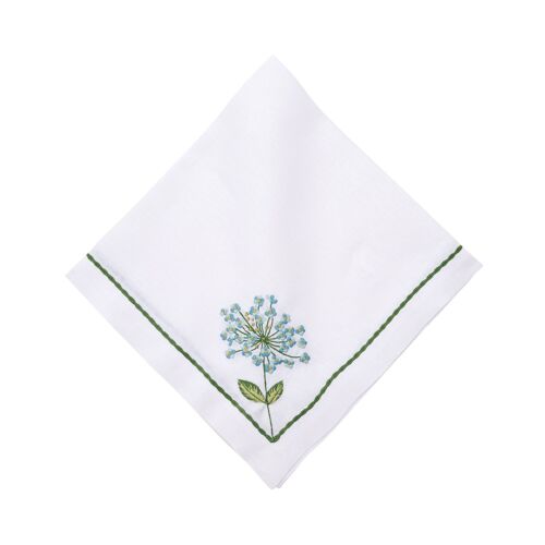 Deborah Rhodes Napkin Allium Burst Aqua