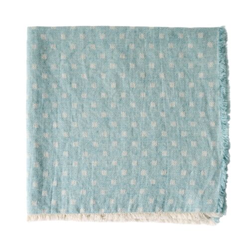 Deborah Rhodes Napkin Domino Fringe Aqua