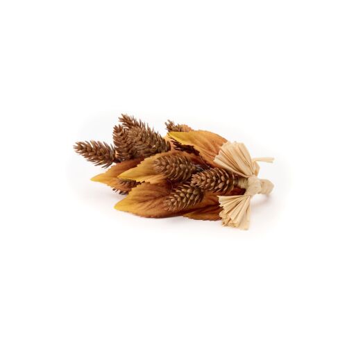 Deborah Rhodes Napkin Ring Amber Pinecone Spray