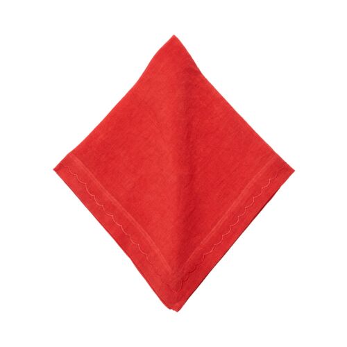 Deborah Rhodes Napkin Signature Wash Linen Coral