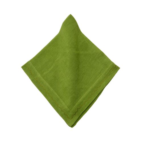 Deborah Rhodes Napkin Signature Wash Linen Grass
