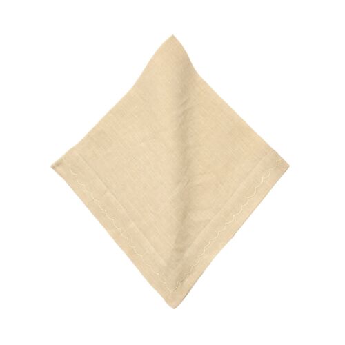 Deborah Rhodes Napkin Signature Wash Linen Natural