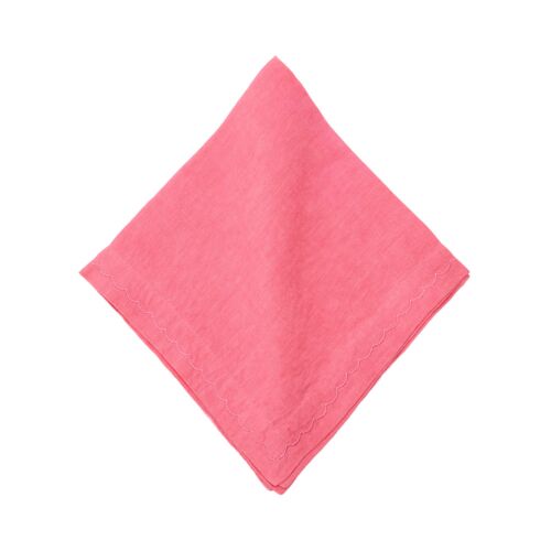 Deborah Rhodes Napkin Signature Wash Linen Pink