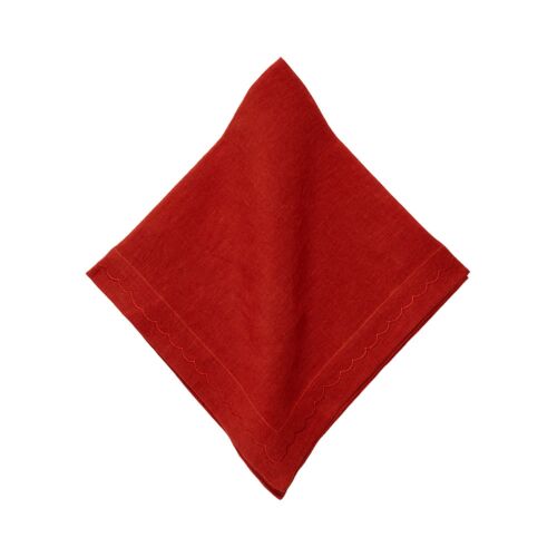 Deborah Rhodes Napkin Signature Wash Linen Rust