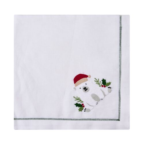 Deborah Rhodes Napkin St. Moritz Polar Bear