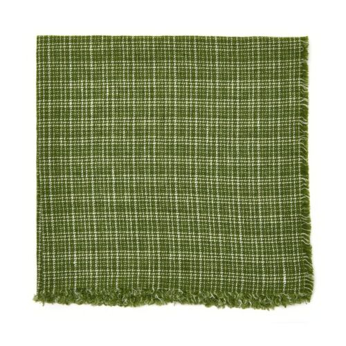 Deborah Rhodes Napkin Washed Plaid Fringe Grass