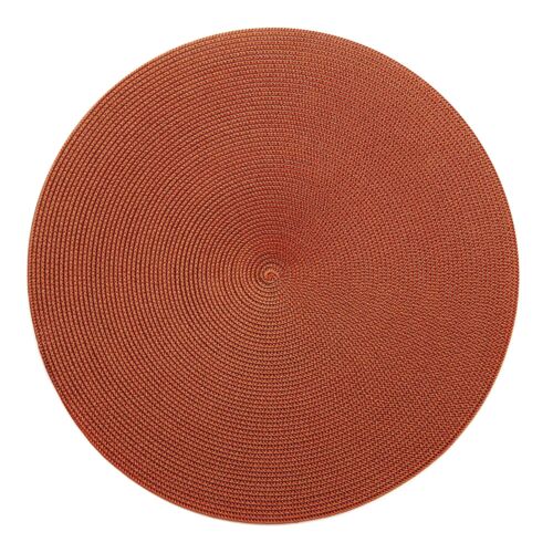 Deborah Rhodes Placemat Linen Braid Brown & Copper